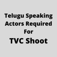 Telugu speaking actors for a TVC shoot