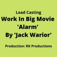 Work in big movie 'Alarm' by 'Jack Warior'