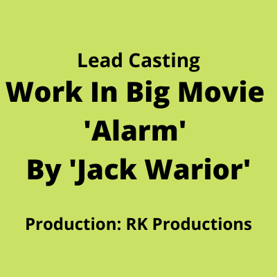 Work in big movie 'Alarm' by 'Jack Warior'