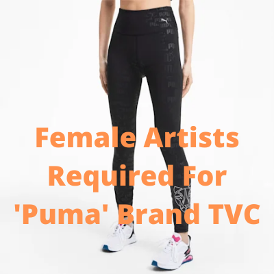 Artists required for 'Puma' brand TVC