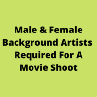 Background artists for a movie shoot