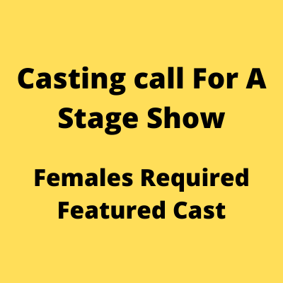 Casting call for a stage show from Ajay Nayak Casting 