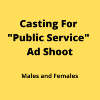 Casting for Public Service ad shoot