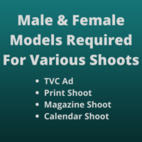Models required for various shoots