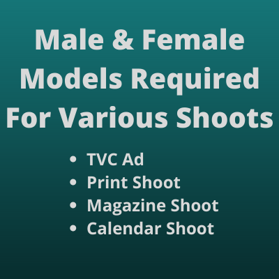 Models required for various shoots