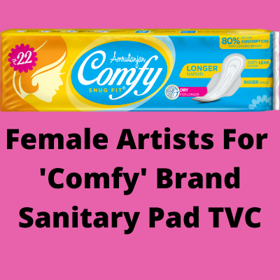 Artists for 'Comfy' brand sanitary pad TVC