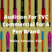 Audition for TVC commercial for a Pen brand
