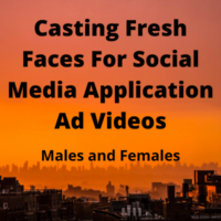Casting for social media application ad videos