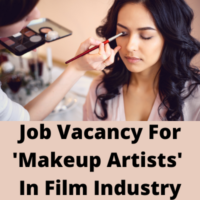 Job vacancy for 'Makeup Artists' in film industry