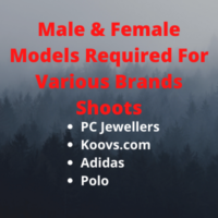 Models required for various brands shoots