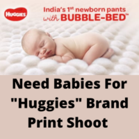 Babies for Huggies brand print shoot casting from Asha Films