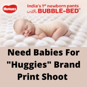 Babies for Huggies brand print shoot casting from Asha Films