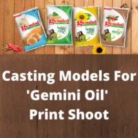 Casting models for 'Gemini Oil' print shoot from Asha Films