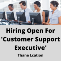 Hiring open for 'Customer Support Executive'