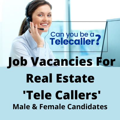 Job vacancies for real estate 'Tele Callers'