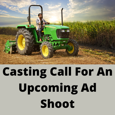 Casting call for an upcoming ad shoot from Suraj Singh Mas Films