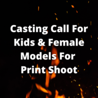 Casting call for models for print shoot from Ritu Modeling Agency
