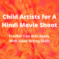 Child artists for a Hindi movie shoot