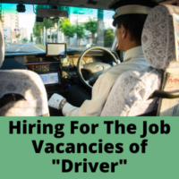 Hiring for the job vacancies of Driver