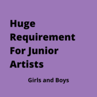 Huge requirement for junior artists