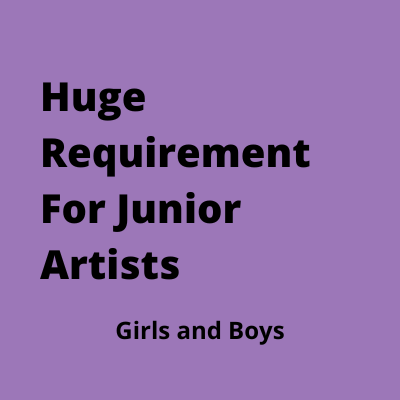 Huge requirement for junior artists