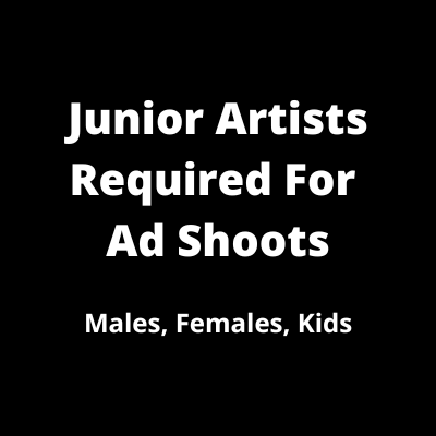 Junior artists required for ad shoots