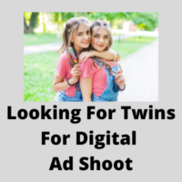 Looking for twins for digital ad shoot