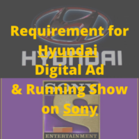 Requirement for digital ad and running show
