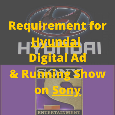 Requirement for digital ad and running show