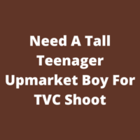 Teenager upmarket boy for TVC shoot