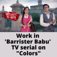 Work in 'Barrister Babu' TV serial on Colors