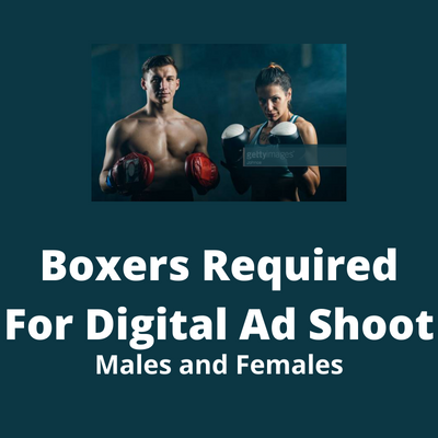 Boxers required for digital ad shoot