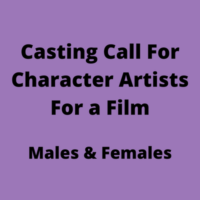 Casting call for character artists for a film from 24#49 Casting