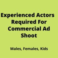 Experienced actors for commercial ad shoot