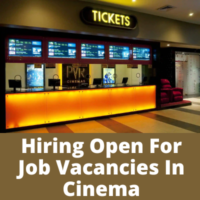 Hiring open for job vacancies in Cinema