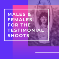 Males & females for the testimonials shoot