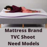 Mattress brand TVC shoot need models