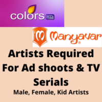 Artists required for ad shoots & TV serials