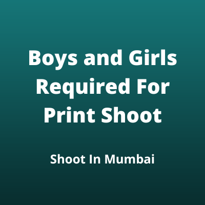 Boys and girls required for print shoot