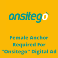 Female anchor for Onsitego digital ad