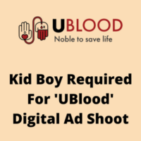 Kid required for 'UBlood' digital ad shoot