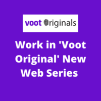 Work in 'Voot Original' new web series 