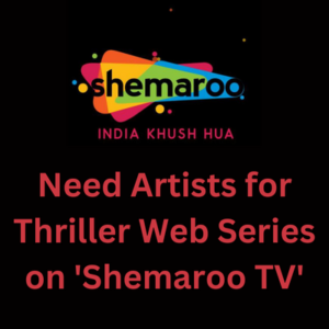 Artists for thriller web series on 'Shemaroo TV'