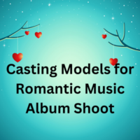 Casting for a romantic music album shoot