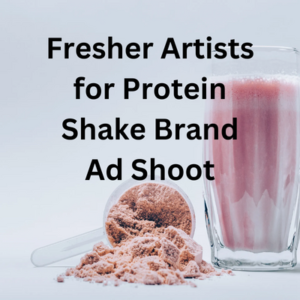 Fresher artists for protein shake brand ad shoot