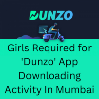 Girls for 'Dunzo' app downloading activity