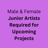 Junior artists required for upcoming projects