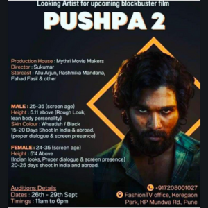 Auditions open for 'Pushpa 2' movie
