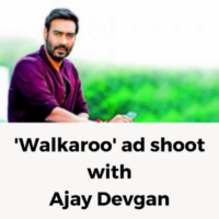'Walkaroo' ad shoot with Ajay Devgan