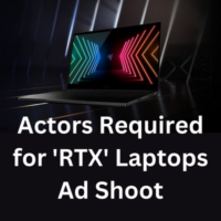 Actors required for 'RTX' laptops shoot